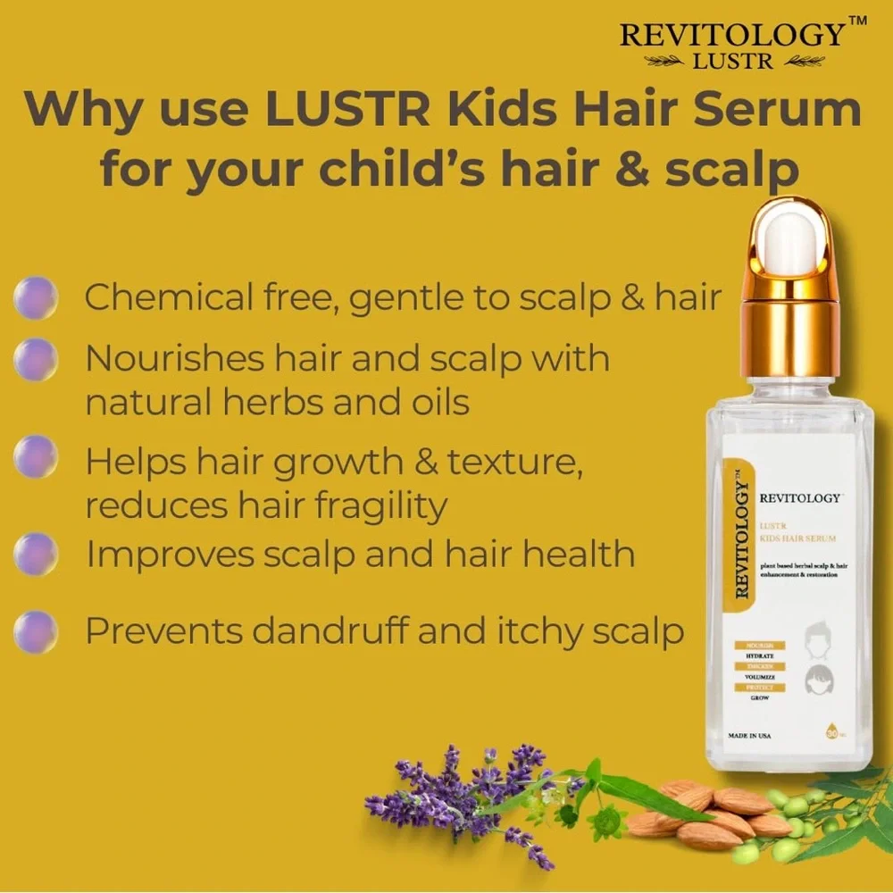 LUSTR Kids Hair Serum • Scalp Nourishment • Hair Growth •Ages 2-20 Yrs